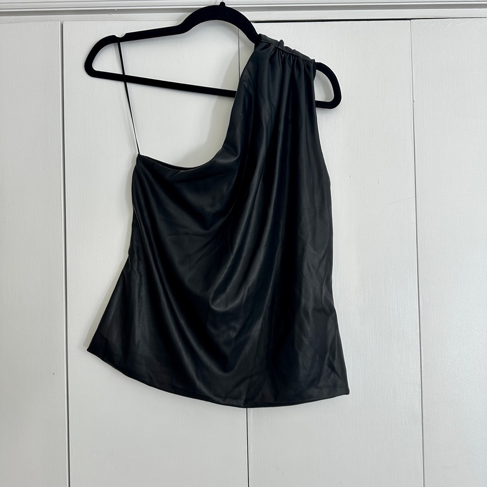 Generation Love Catalina Black One-Shoulder Blouse